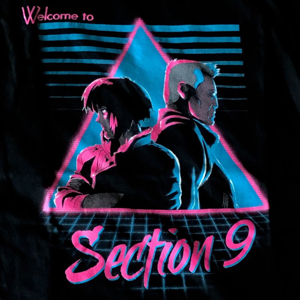 🧿 3 for $33 🧿 Ghost in the Shell Section 9 Graphic Tee Womens M Black